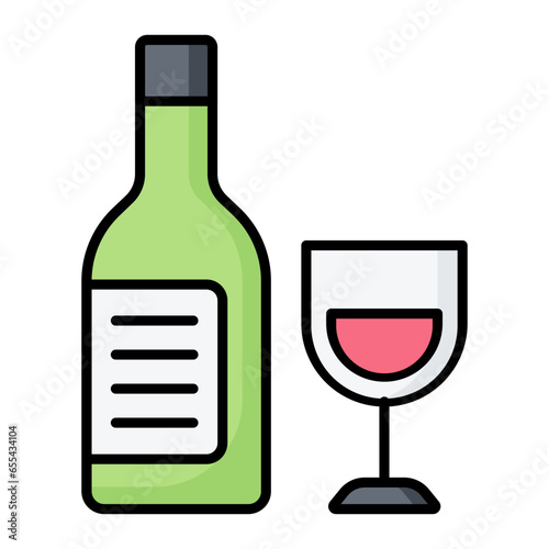 Alcohol Colored Outline
