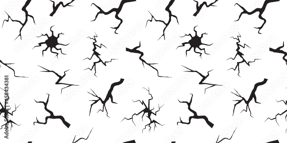 Photography Crack cracked ground seamless pattern, earthquake texture effect, hole wall background, ice, glass, egg, dry fissure on land surface, break from disaster or drought, fractures