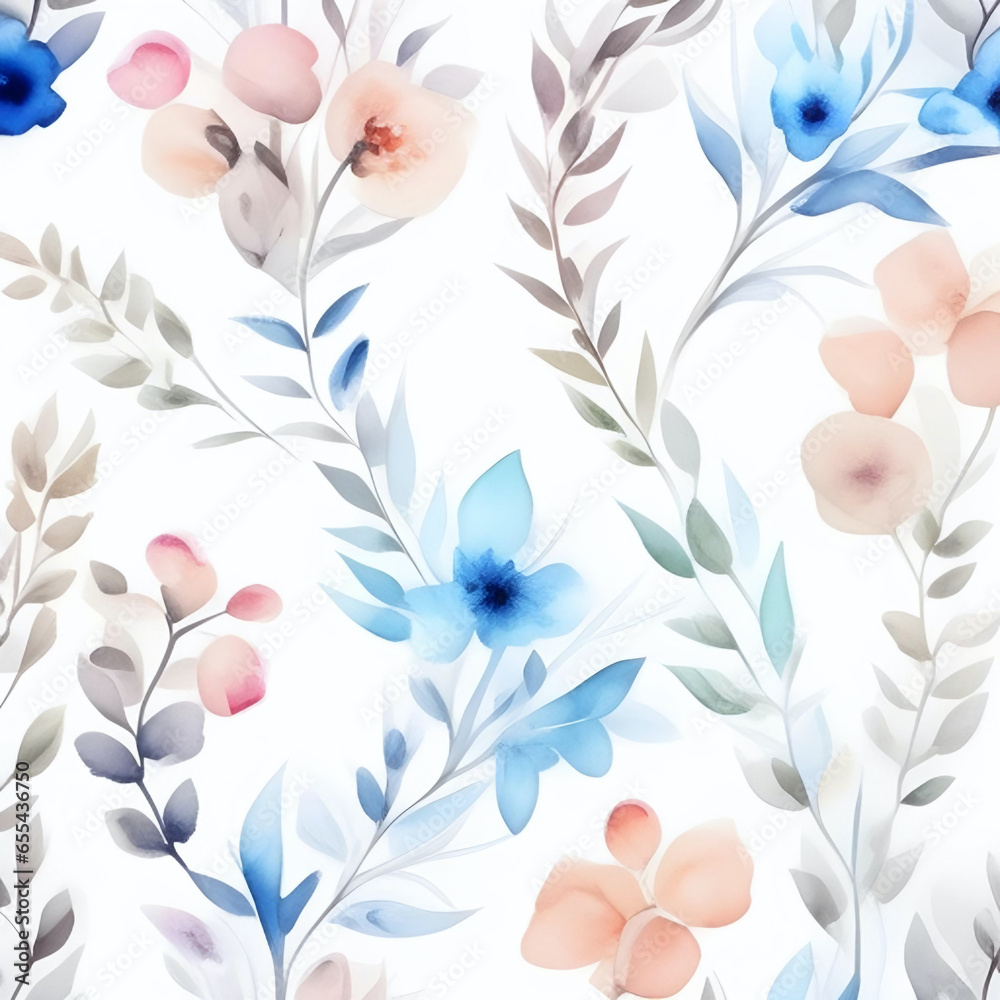 SEAMLESS FLORAL PATTERN, generative ai SEAMLESS FLORAL PATTERN, generative ai