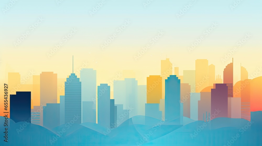 Stylish and captivating city skyline illustration with bold silhouettes