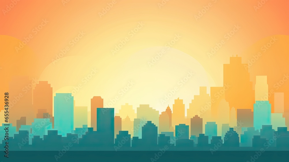 Sleek and minimalist city silhouette illustration