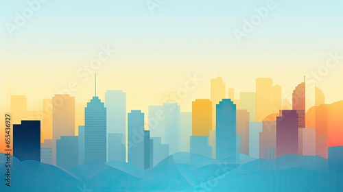 Stylish and captivating city skyline illustration with bold silhouettes