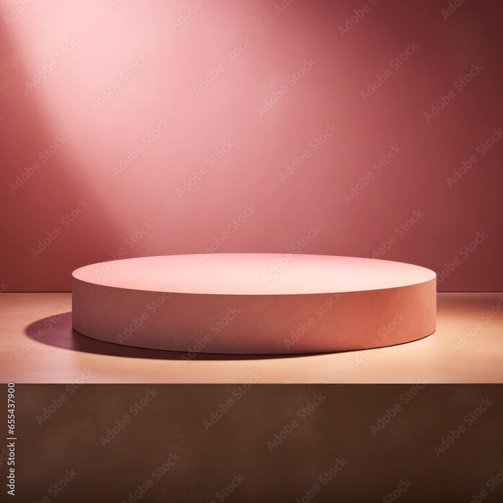 Concrete Elegance: Pink Square Countertop in Realistic Light and Shadow Concrete Elegance: Pink Square Countertop in Realistic Light and Shadow