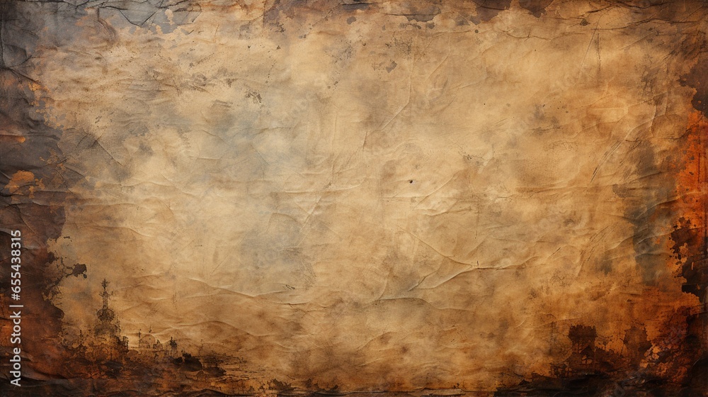 Burnt Edges Parchment Paper Texture Background