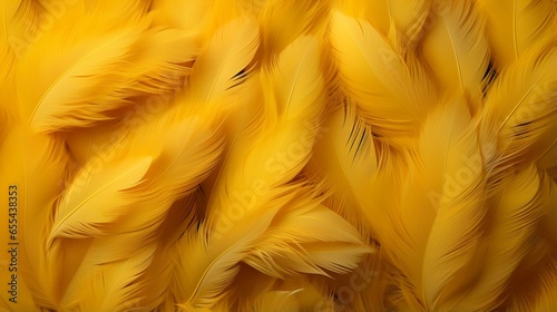 Canary Yellow Feather Texture Background