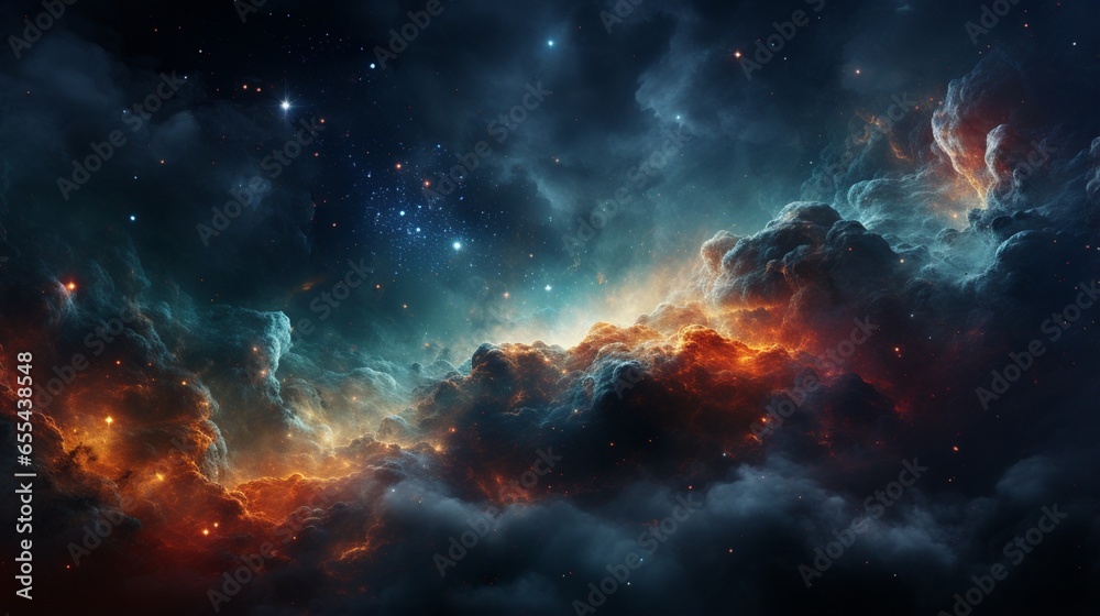 Celestial Nebula Texture Background