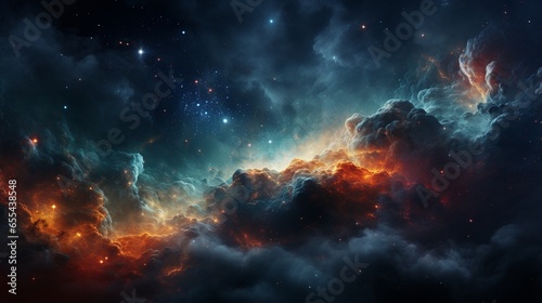 Celestial Nebula Texture Background © Newton