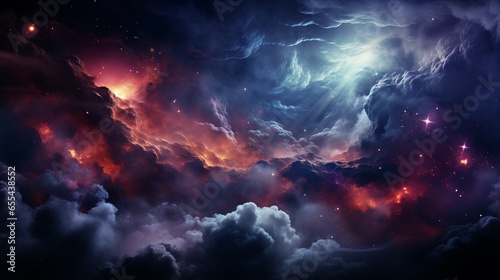 Celestial Nebula Texture Background