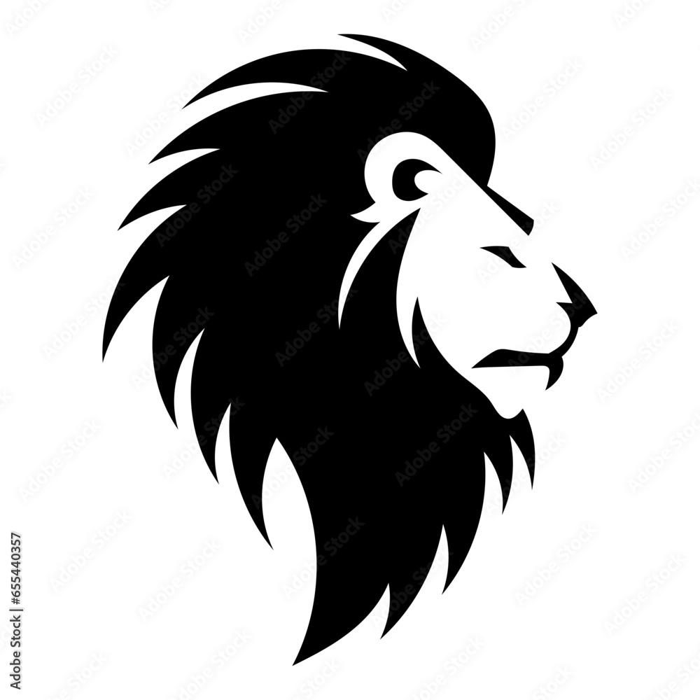 lion silhouette vector logo