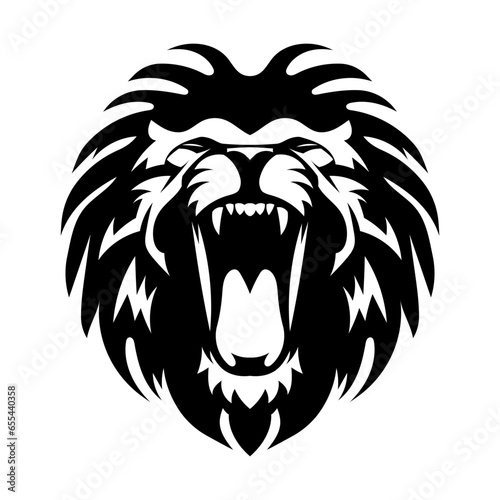 Fototapeta Naklejka Na Ścianę i Meble -  lion silhouette vector logo