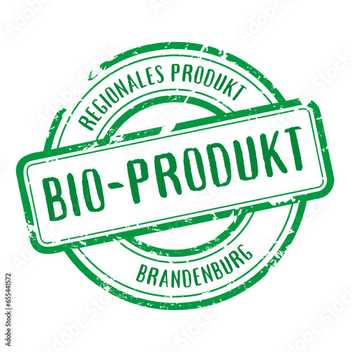 stempel gruen regionales Produkt Bio-Produkt Brandenburg