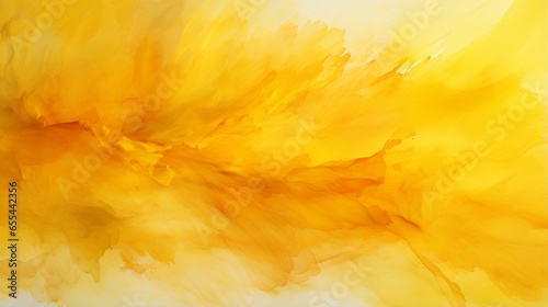 Yellow watercolor texture background © Newton