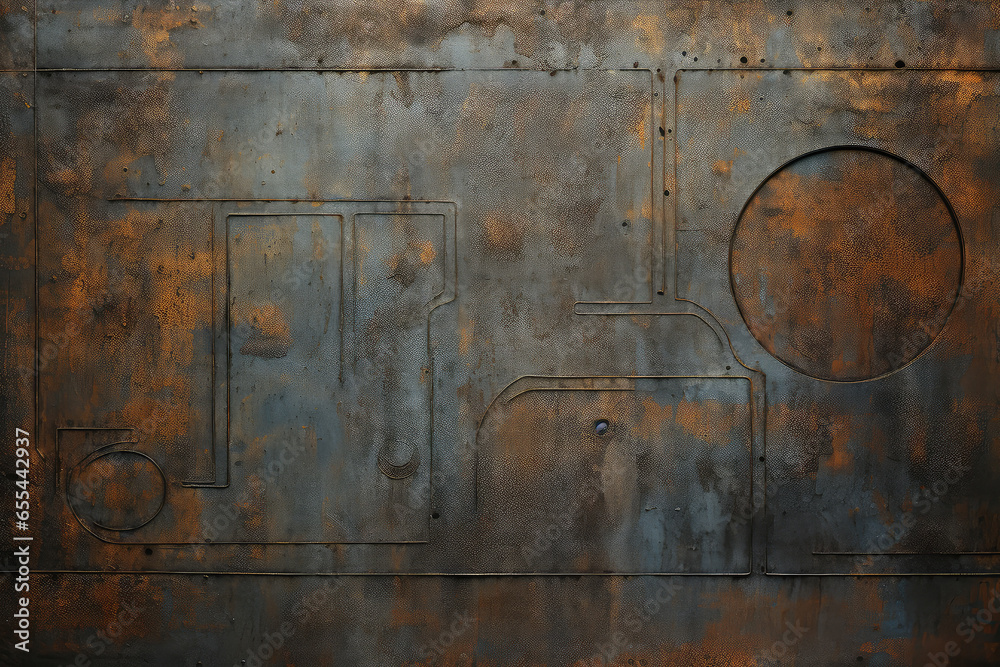 Realistic scratched metal texture or background Realistic scratched metal texture or background