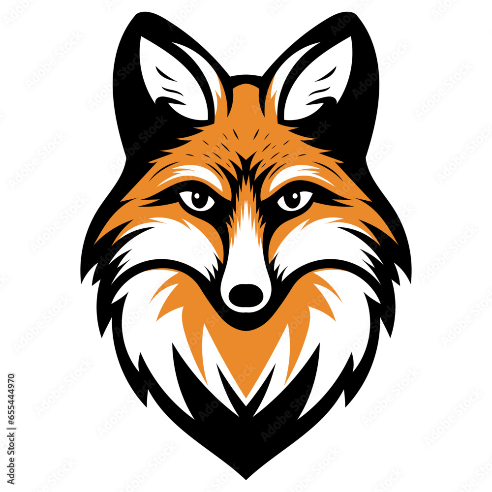 Obraz premium fox head mascot vector logo