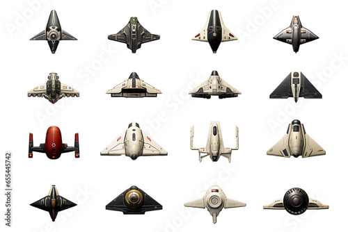 Collection of alien ship icons