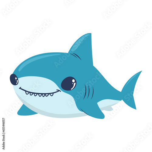 cute little shark vector illustration