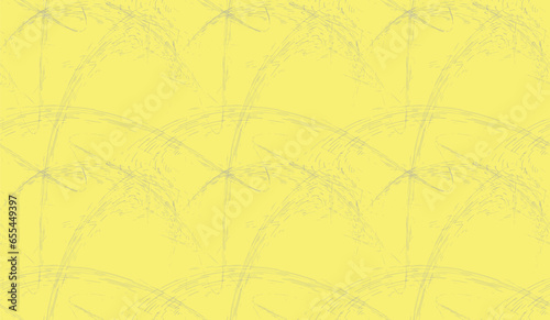 Seamless pattern of smoky line outlines on a mustard background. For wrapping gifts. Vector.