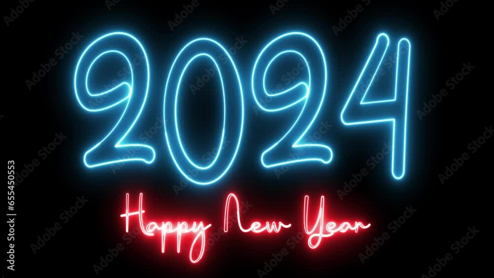 Happy New Year 2024 text font with light. Luminous and shimmering haze inside the letters of the text Happy New Year 2024. 2024 Chirstmas. Happy New Year 2024 text font with light. Luminous and shimmering haze inside the letters of the text Happy New Year 2024. 2024 Chirstmas.