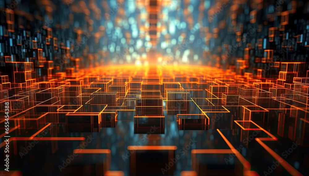 Cutting edge digital technolgy-inspired composition