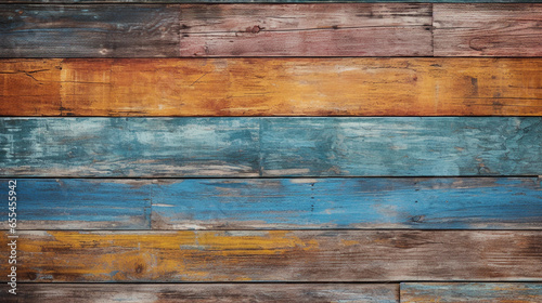 Abstract Painted Wooden Planks as Creative Background - Inspiration for Artistic Projects and Designs