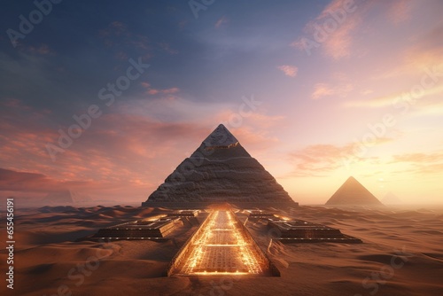 pyramids of giza  Generative AI