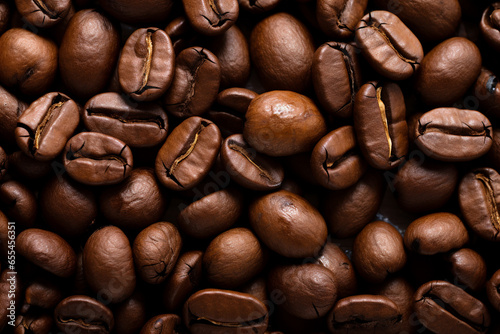 Texture of coffee beans. High quality photo