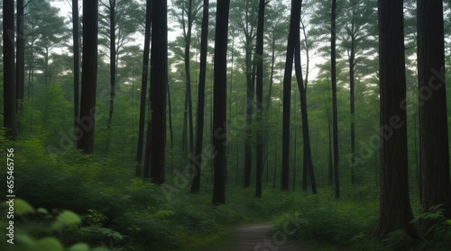 Beautiful forest background in twilight colorful