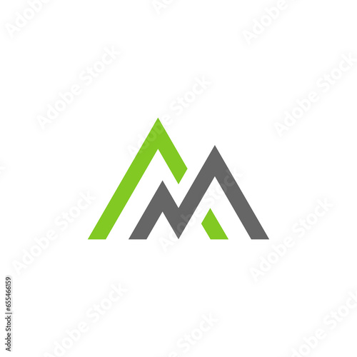 AM initial logo design abstract
