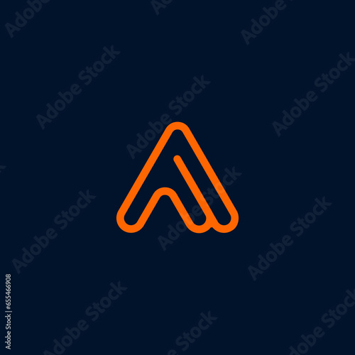 letter AF logo design abstract