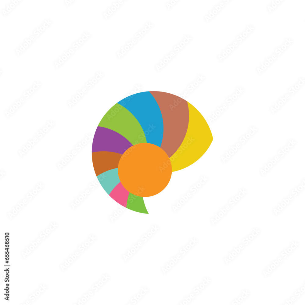 Fototapeta premium swirl colorful shine colors logo vector