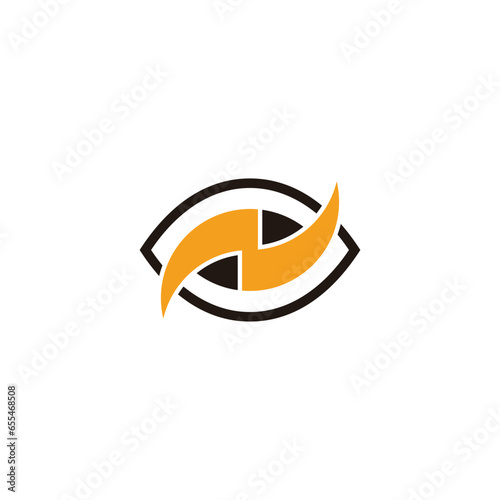 eye power energy supplement symbol logo vector