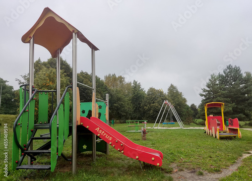 playground for children, in the park in Opole, Poland