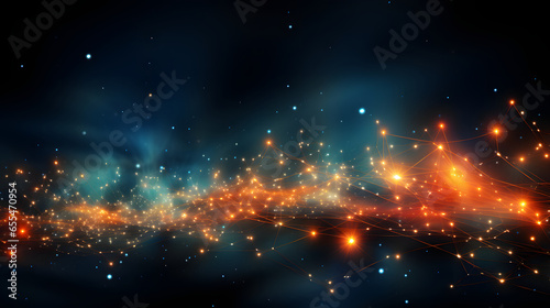 Abstract background of nebula, universe and science mental connection