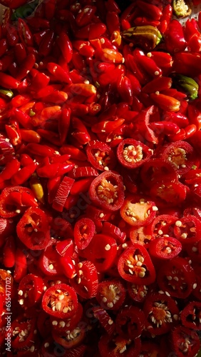 fresh red hot pepper. background