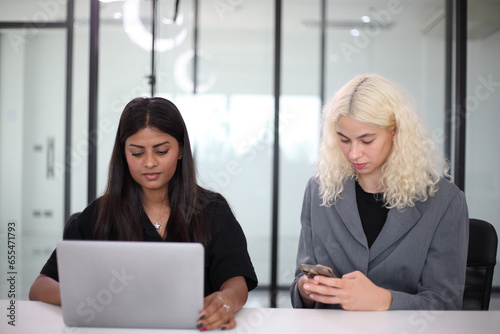business team working at office