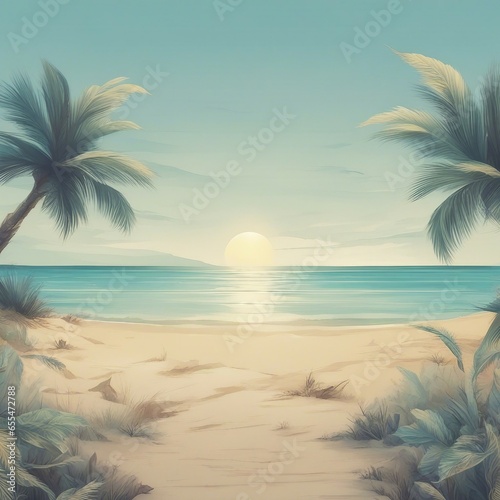 beach and trees background © Rani
