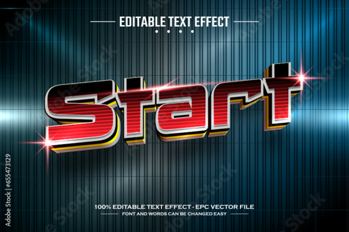Start 3D editable text effect template