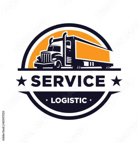 Logistics Auto Truck Transport Logo Design Vector Icon Illustrations