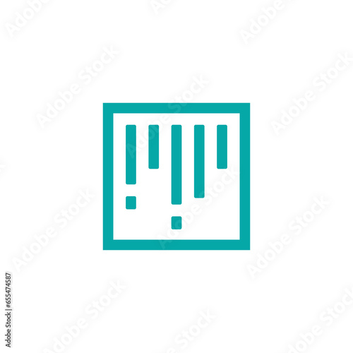 Technology pixel data box logo design