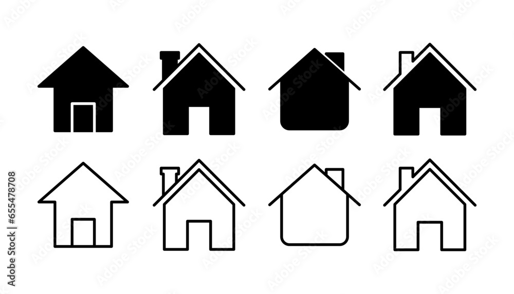 Home icon vector. House vector icon Home icon vector. House vector icon