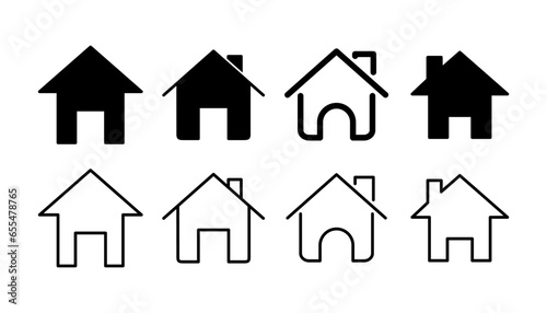 Home icon vector. House vector icon