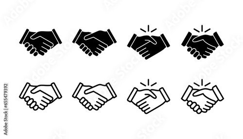 Wallpaper Mural Hand shake icon vector. business handshake. contract agreement. partnership Torontodigital.ca