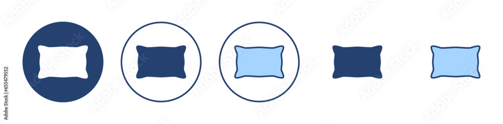 Pillow icon vector. Pillow sign and symbol. Comfortable fluffy pillow Pillow icon vector. Pillow sign and symbol. Comfortable fluffy pillow