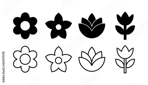 Flower icon vector. floral icon. flower logo