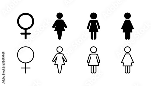Female icon vector. toilet icon. restroom sign. gender