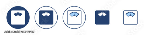 Scales icon vector. Weight scale sign and symbol