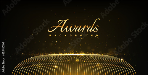 Awards black background vector