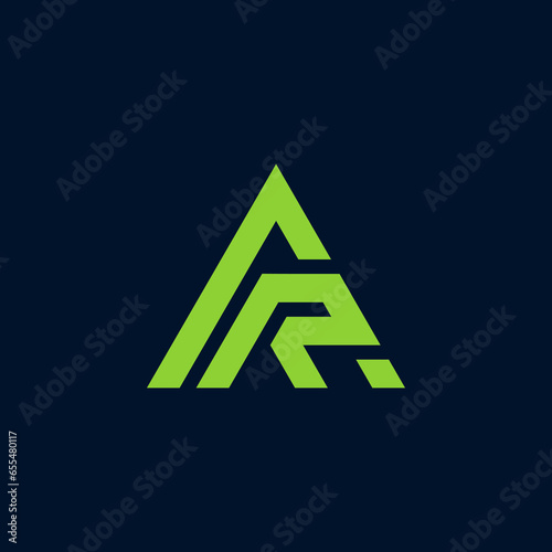 letter ap triangle simple geometric logo vector