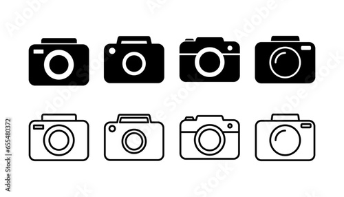 Camera Icon in trendy flat style isolated. Camera symbol web site design