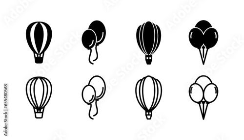 Balloon icon vector. air balloon icon isolated